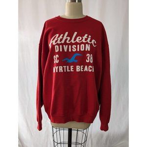 Women's Myrtle Beach Sweatshirt Size XL Red Athletic Division Vacation Travel